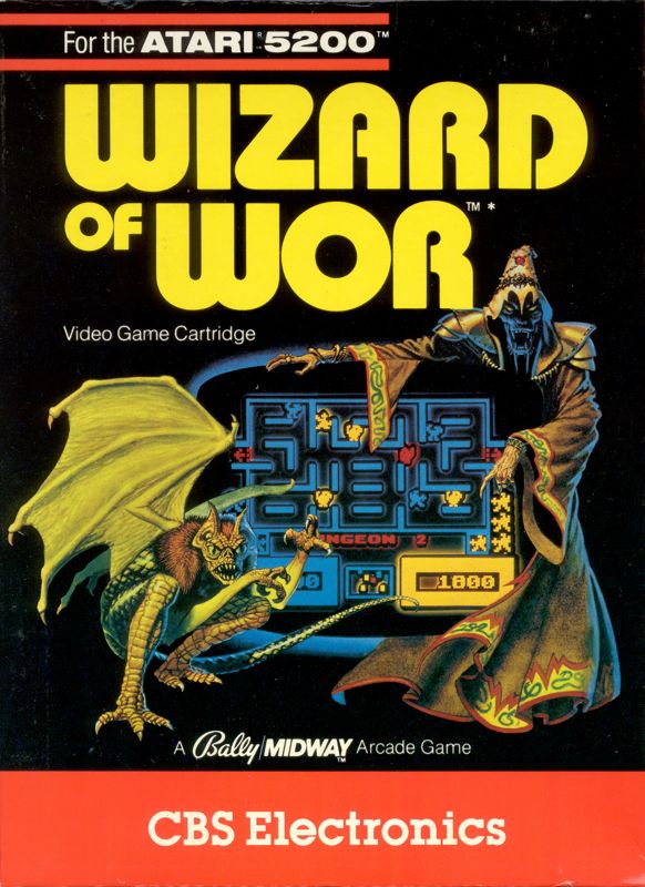 Wizard of Wor box art for Atari 5200